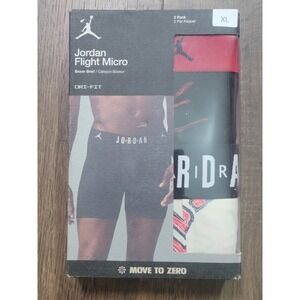 Jordan Flight Micro Dri-Fit Boxer Briefs 2‎ Pack XL Black Red